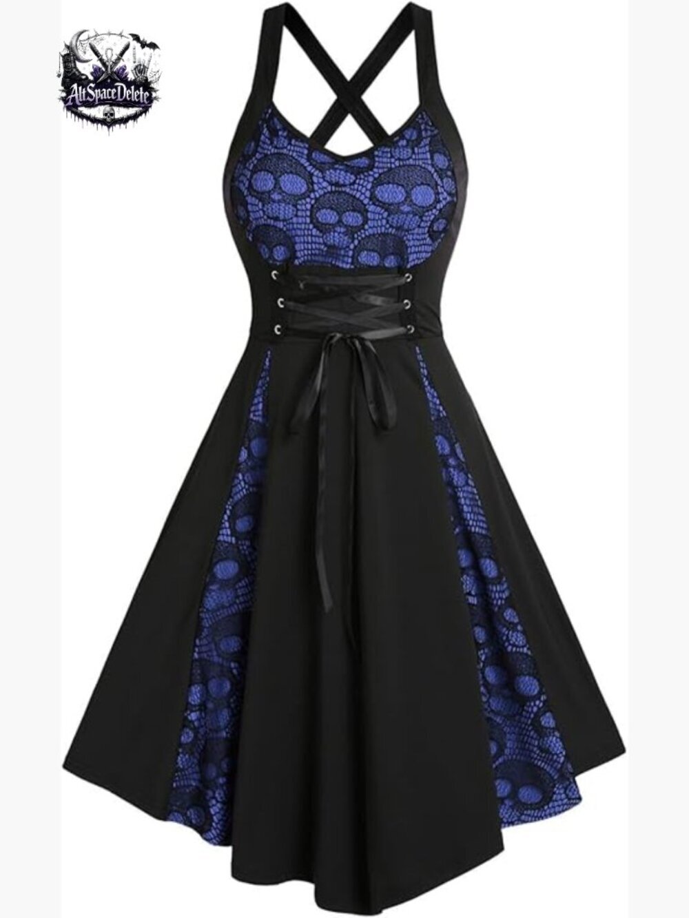Sleeveless V-Neck A-Line Wrap Dress, Polyester Blend, Lightweight